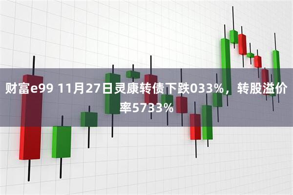 财富e99 11月27日灵康转债下跌033%，转股溢价率5733%